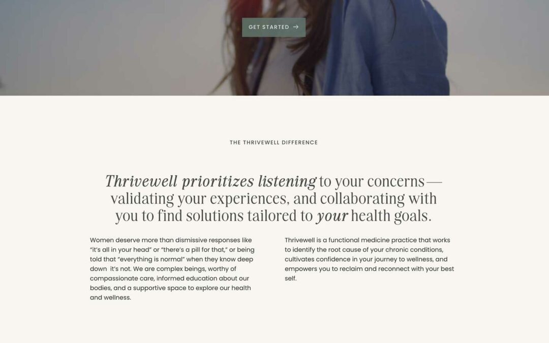 Functional Medicine Dietitian Website Design